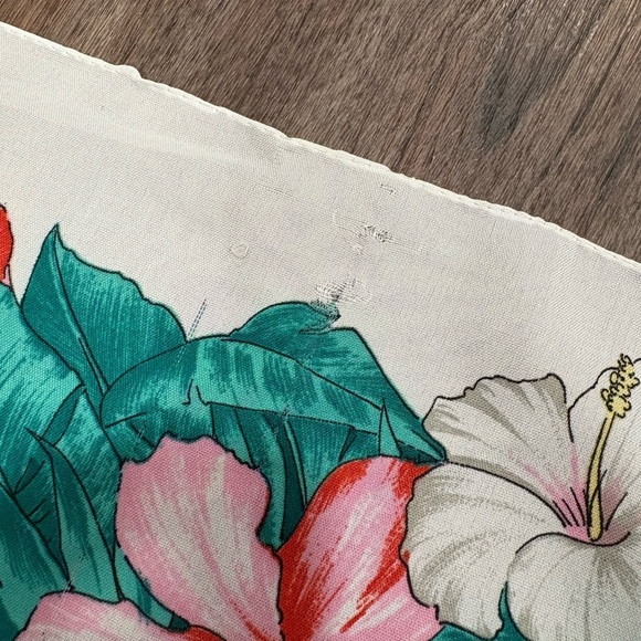 OLGA GRECO Tropical Floral Print Scarf Made In Italy! - Picture 4 of 5